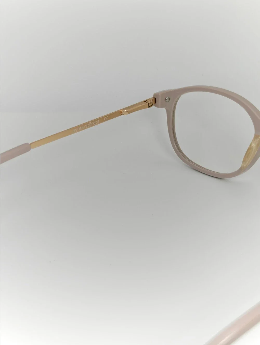 New Bedford. Nude. Women's Neutral Beige Gold Round Frame Glasses.